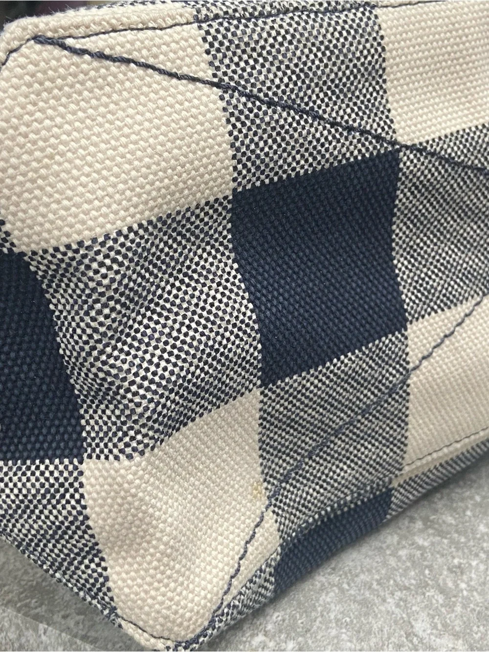 Coach Tote with Buffalo Plaid Print EUC